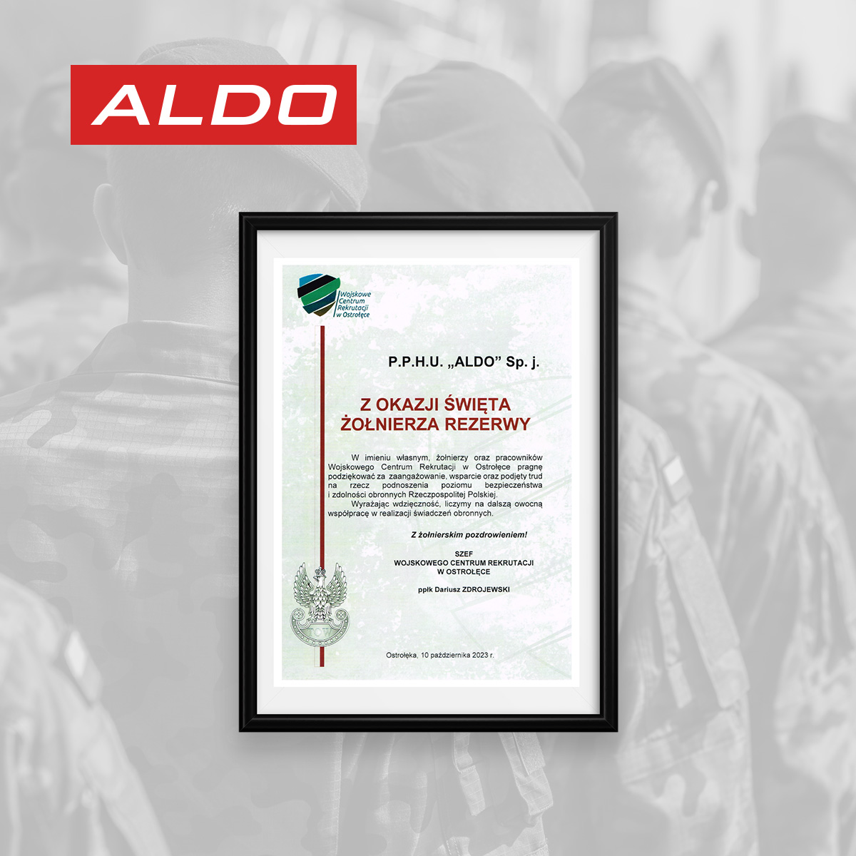 ALDO wspiera Wojskowe Centrum Rekrutacji w Ostrołęce