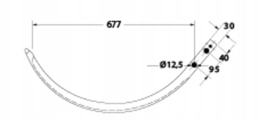 igła , iglica , aluminiowa do prasy claas markant 50,51 , nr. 808330