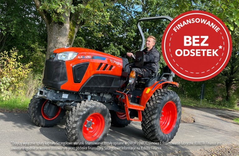 Finansowanie bez odsetek Kubota Finance