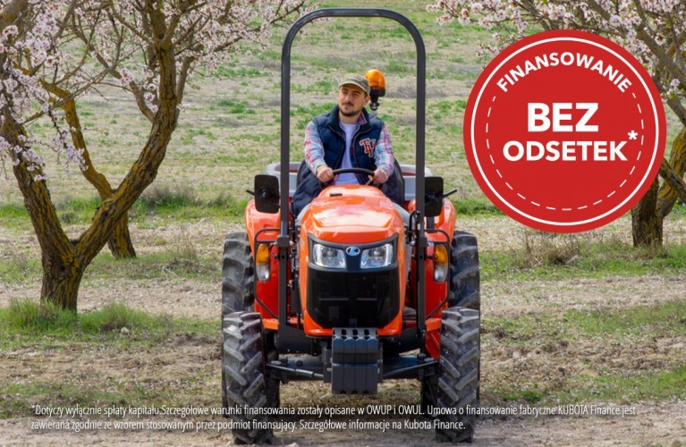 Finansowanie bez odsetek Kubota Finance