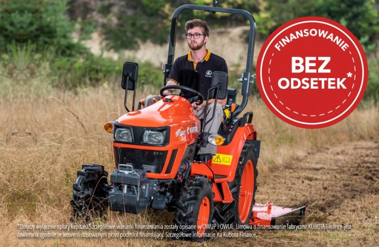 Finansowanie bez odsetek Kubota Finance