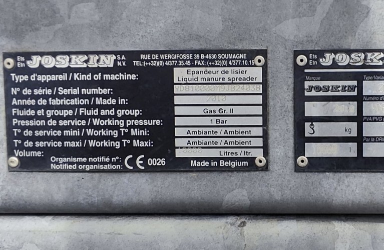 wóz asenizacyjny joskin modulo2 10000 me