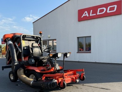 KUBOTA F 2560 - profesjonalna kosiarka samojezdna – koszenie ze zbiorem pokosu i wysokim wysypem!
